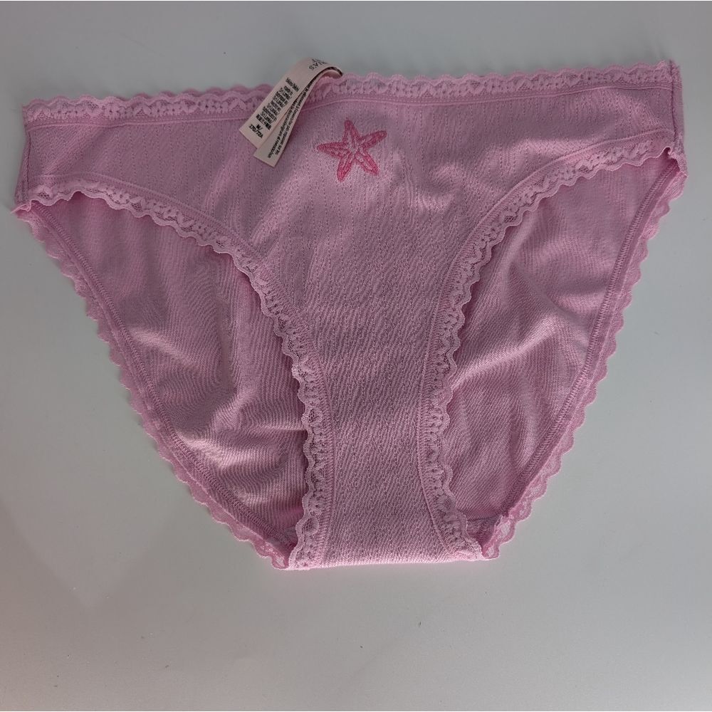 Victoria's Secret Pink Panties with Starfish Embroidery
